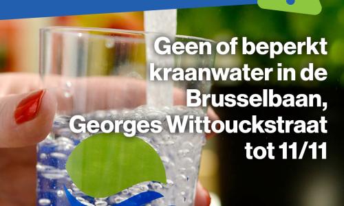 Geen of beperkt kraanwater in de Brusselbaan, Georges Wittouckstraat