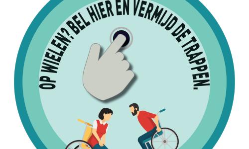 Sint-Pieters-Leeuw ontwerpt logo voor rolstoeltoegankelijke ingangen